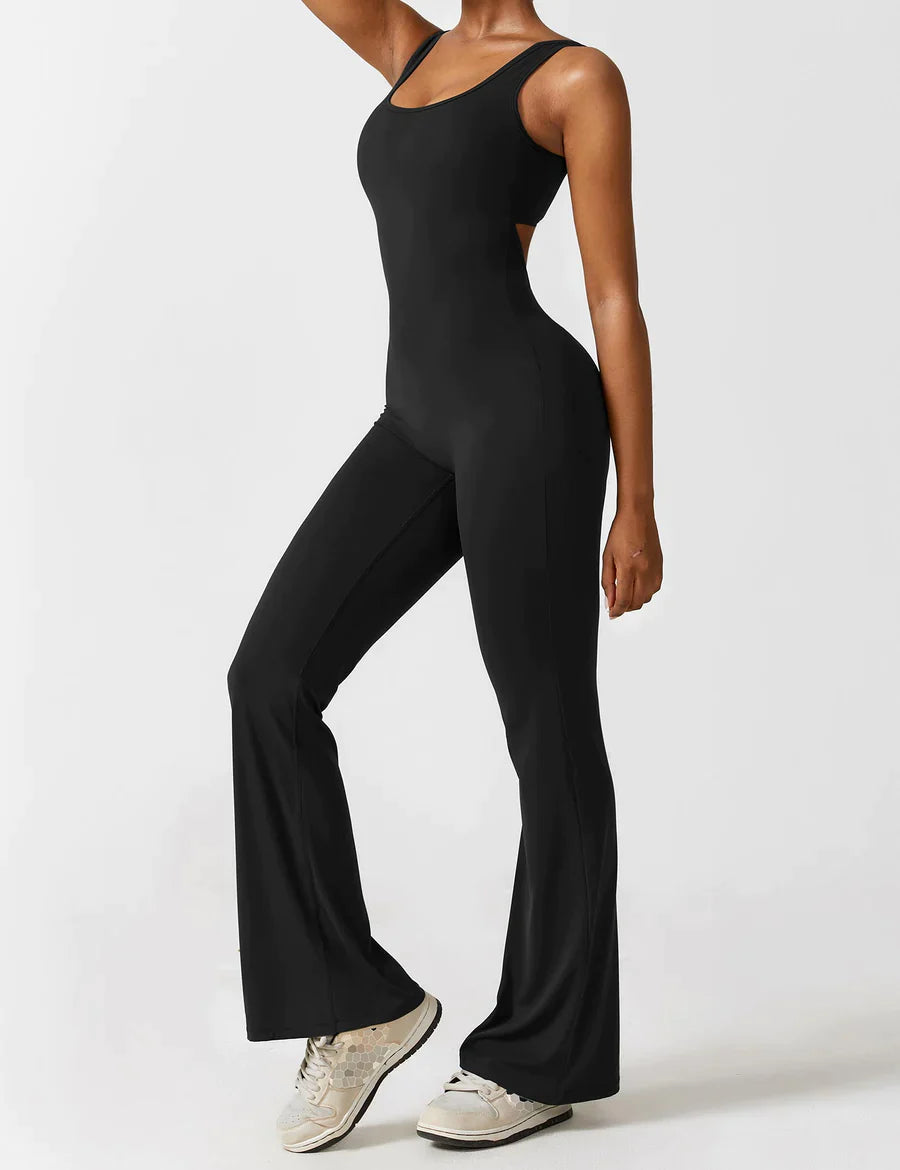 Viral V-Back Flare Jumpsuit